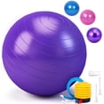 thumbnail image 2 of Large 29.5 Inch Exercise Ball Yoga Stability Ball with Air Pump for Home Gym Workouts Physical and Core Training, 2 of 8