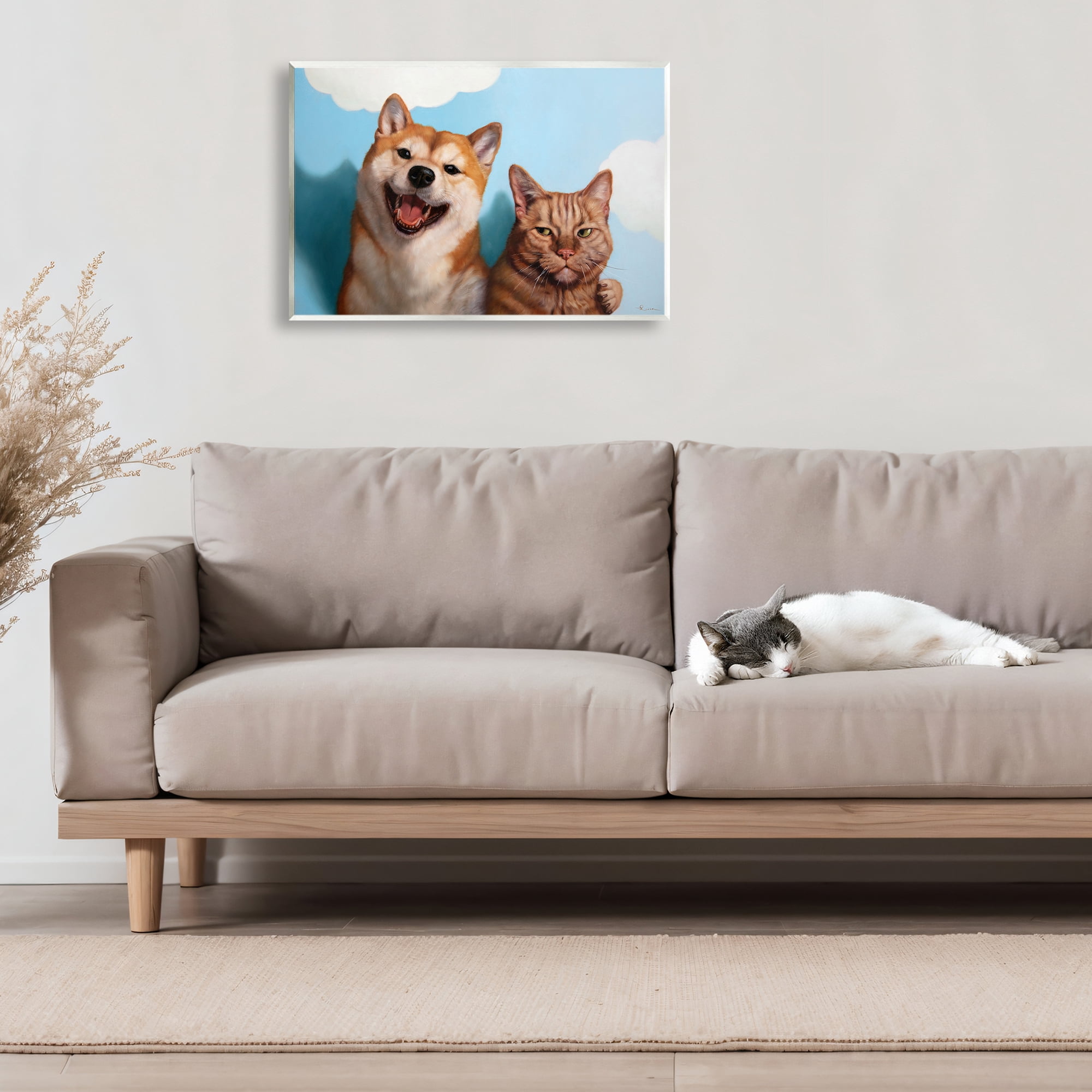 Stupell Industries Adopted Brother Dog & Cat Wall Plaque Art, design by Lucia Heffernan