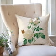 thumbnail image 4 of Botanical Plant Throw Pillow Covers 18x18 Inch Green Leaves Flower Floral Print Vintage Spring Summer Outdoor Farmhouse Decorative Throw Pillows Cases Set of 4 for Home Couch Sofa Decor, 4 of 6