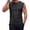 Black, variant on Men Sleeveless Shirt Men's Breathable Mesh Structured Solid Round Neck Wide Shoulder Sleeveless Shirt Black L