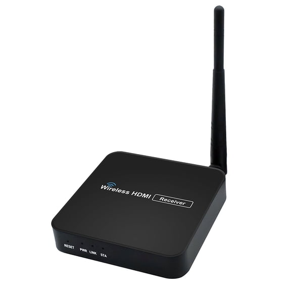 J-Tech Digital 1x2 Wireless HDMI Extender/Adapter 1080P with Dual Antenna Supporting H.264 compression and decompression up to 164ft with IR Repeating (Receiver Only) [JTECH-WEX-12R]