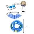 thumbnail image 2 of Summer Bikini Goose Outfit for 7 Inch Desktop Goose, Mini Beach Costume Set with Straw Hat Sunglasses Swim Ring, Cute Holiday Accessories, 2 of 7