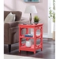 thumbnail image 1 of Convenience Concepts Omega Table d'Appoint avec Étagères, Fini Bois Rose Corail, 1 of 6