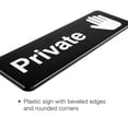 thumbnail image 4 of Excello Global Products Private Sign for Doors: Perfect for Business Hotels Retaurants and Commercial Areas. Easy to Mount Informative Plastic Sign with Symbols 9x3, Pack of 3 (Black) - EGP-HD-0261, 4 of 5
