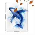 thumbnail image 3 of Qisvanset 12x16 Inch Humpback Whale Watercolor Canvas Wall Art, Ocean Marine Art Gift for Coastal Home Decor, 3 of 8