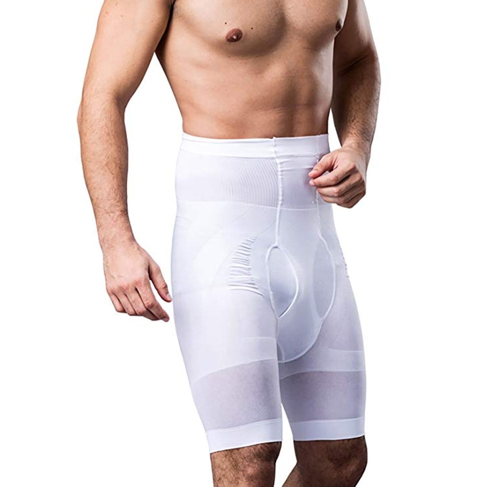 Elastic High Waist Tummy Control Shapewear Slimming Shorts For Men
