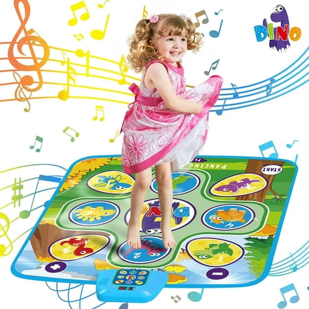 Beefunni Dance Mat Toy, Dinosaur Toy Mat Birthday Gifts for 3 4 5 6 7 8-10 Years Old Girls