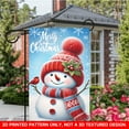 thumbnail image 5 of 1 PC, 2D Flat/ Garden flag, Christmas snowman cute and cheerful design pattern, 11.8x17.7 inches (30x45cm), fashionable 2D pattern, autumn Thanksgiving and Halloween garden flag, home outdoor courtya, 5 of 10