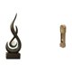 thumbnail image 1 of Reloj de pie moderno de resina con forma de llama, escultura en miniatura, figura artística, adorno clásico para habitación, decoración de vitrina., 1 of 8