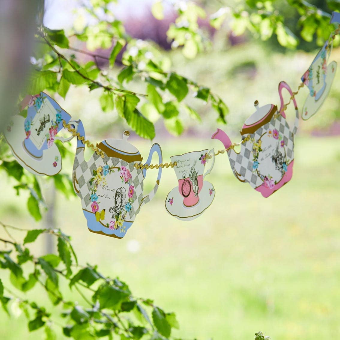 Alice in Wonderland Decorations Party Bunting alice in wonderland party  supplies Tea Party Garden Party Birthday Printables