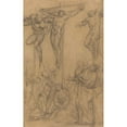 thumbnail image 2 of Giovanni Battista Naldini 13x18 Gold Ornate Wood Frame and Double Matted Museum Art Print Titled - The Crucifixion, 2 of 4
