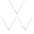 thumbnail image 1 of Qarigey Collar de mujer Chapado en plata en forma de V Festival geométrico Aniversario Boda Gargantilla brillante Joyas Niñas Oro blanco Type1 NO1 Qarigey CBP221689, 1 of 1