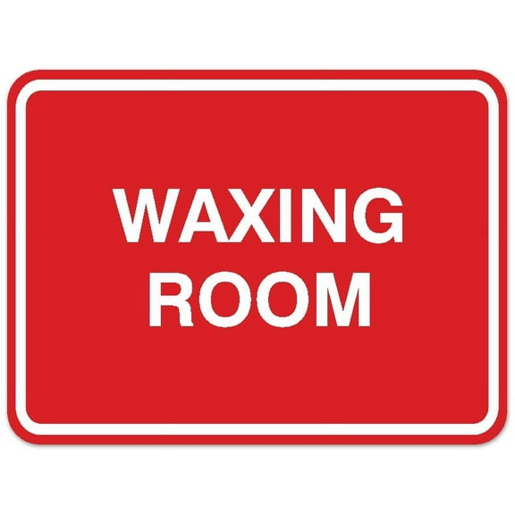 Signs ByLITA Classic Framed Waxing Room Sign - Easy Installation | Durable Material (Red) - Large