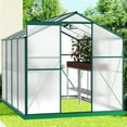 thumbnail image 4 of Heavy Duty Polycarbonate Greenhouse, 6'x8', For All Seasons, Ventilation System, Easy Installation Backyard Greenhouse 4mm Twin Panels, Aluminum Frame, Effective Drainage, 4 of 5