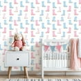 thumbnail image 3 of Peel and Stick Wallpaper Pastel Cowboy Boots Floral Details Pink Blue Wall Mural 23.6in x 9.8ft Self Adhesive Removable Wall Paper Renter Friendly Wallpaper for Nursery Bedroom Cabinets, 3 of 8