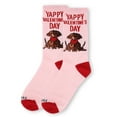 thumbnail image 3 of MeMoi Yappy Vday Bamboo Blend Crew Sock - Womens - Female, 9-11, Light Pink, 3 of 3