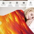 thumbnail image 3 of PIKWEEK Sunset Beach Blanket Ocean Island Scenery Wave Holiday Sky Super Soft Bedding Fleece Throw  Flannel Blankets Couch Sofa Warm Lightweight for Boys Girls, 3 of 6