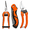 Orange, variant on GAZILY® 3-Piece Pruning Shears Set, Garden Shears, Scissors and Clippers with Safety Lock for Flowers, Hand Pruners Gardening Tools for Trimming Flowers, Plants, Stems and Small Branches