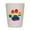 White, variant on CafePress - Gay Pride Rainbow Paw Print - White/Black Shot Glass, Unique and Funny Shot Glass