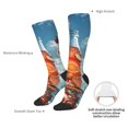 thumbnail image 4 of Xecao Refreshing Citrus Splash Print Compression Socks for Both Men And Women for Running, Travel, Flight, Nurse, 4 of 6