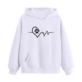 thumbnail image 2 of Cethrio Girls Outfit Sets, 2 Piece Casual Long Sleeve Athletic Hoodies and Sweatpants Sets White Size 9-10 T, 2 of 5