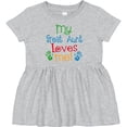 thumbnail image 3 of Inktastic My Great Aunt Loves Me Girls Baby Dress, 3 of 5