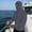Dark Gray, variant on Men's Slim-Fit Full-Face Zip Balaclava Hood Top with Thumb-Hole Cuffs, Quick-Dry Stretch Long-Sleeve, UPF Fabric for Kayak Trips White M