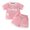 Pink, variant on Gerichy Girls Summer Outfits, Girls Fly Sleeve Cartoon Prints Dress Princess Dresses Clothes Headbands Set Girls Suit Floral Girls Style Vest Halter Top Shorts Two Piece Set