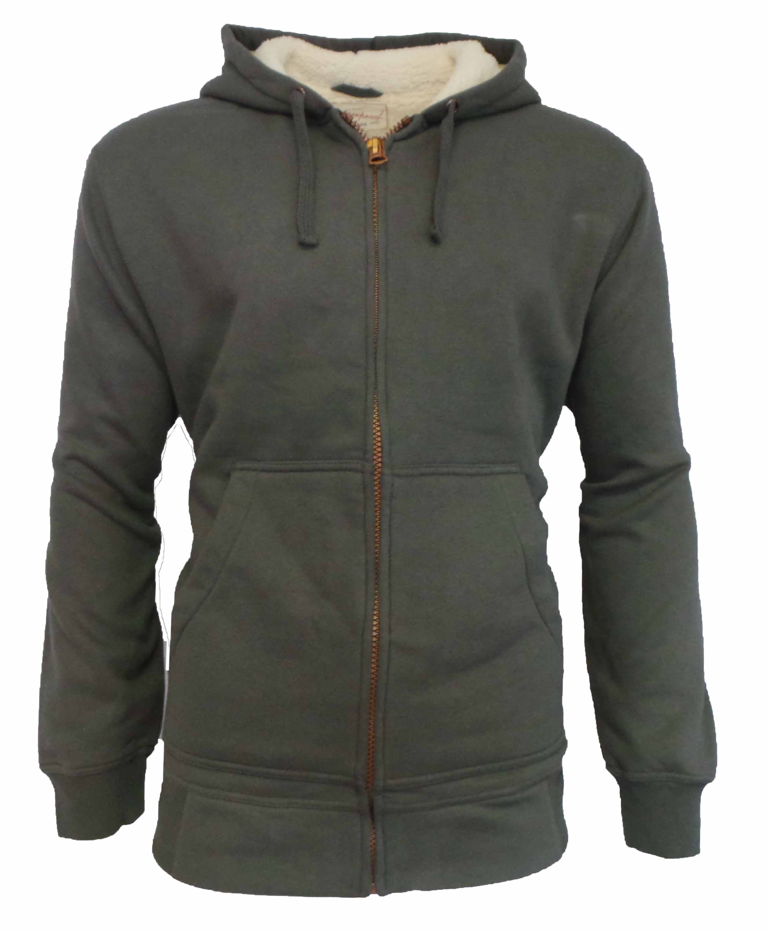 XXL, Brown Weatherproof Vintage Mens Sherpa Lined Hoodie