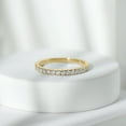 thumbnail image 5 of Rosec Jewels Certified Moissanite Half Eternity Ring for Women - D-VS1 Quality - Moissanite Anniversary Ring - Ready to Gift, 18K Yellow Gold, US 4.00, 5 of 9