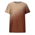 thumbnail image 4 of Tops for Women Tie-dye Pocket Crewneck Short Sleeve Tees T-shirt Ladies Beach Blouse Tunic Tops Women's Summer Clothes, 4 of 8