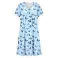 thumbnail image 3 of Women Zip Up Robe Short Bathrobe Lightweight House Coats Trendy Print House Dress Pockets Nightgown, 3 of 6