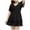 Black, variant on Bigersell Plus Size Tankinis Swimwear for Women Lace V-Neck Short Sleeve Bathing Suits Swim Dress Swimsuits with Shorts Black 3XL