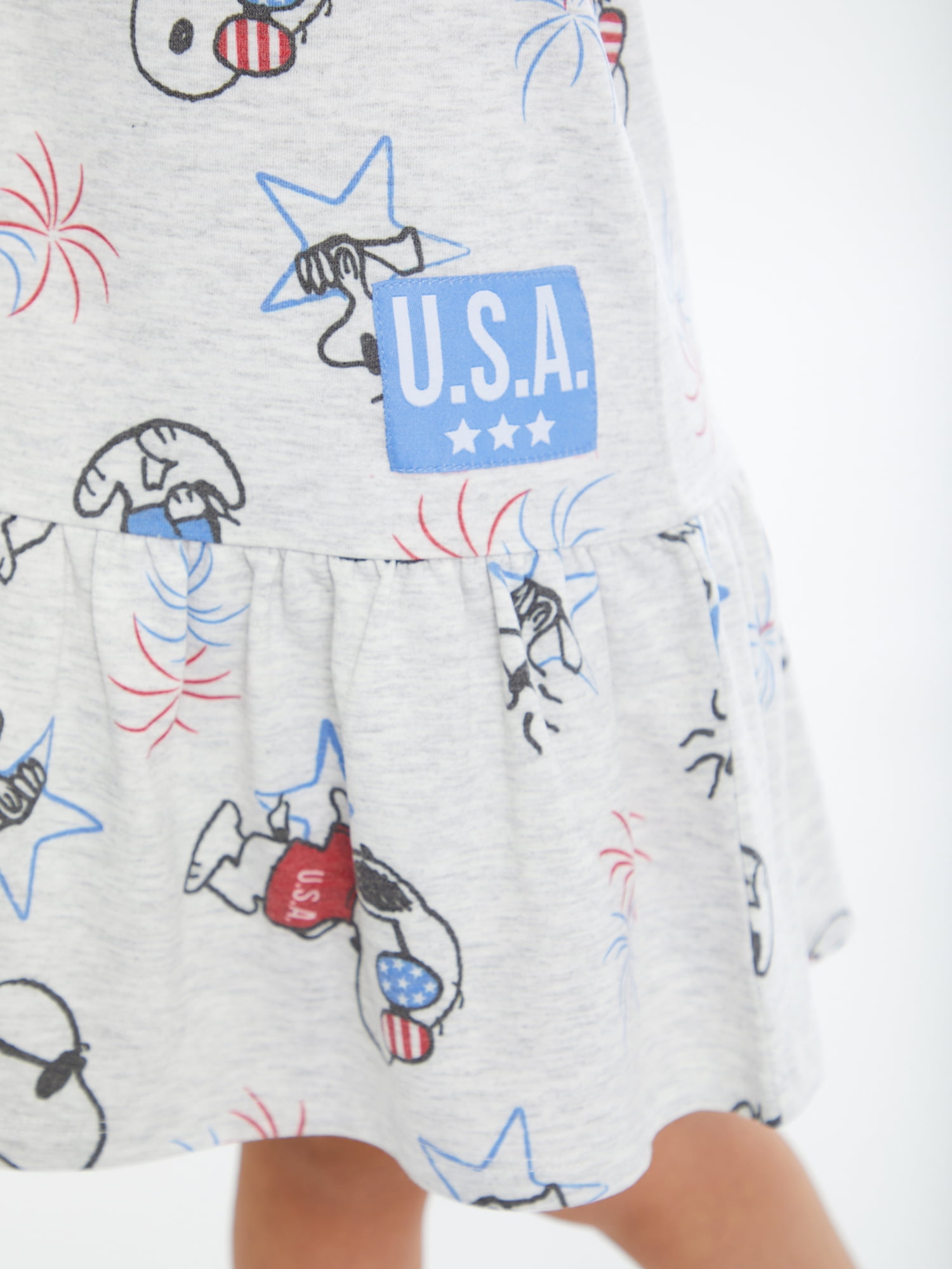 Peanuts Snoopy Toddler Girl Americana Sleeveless Dress, Sizes 12M-5T