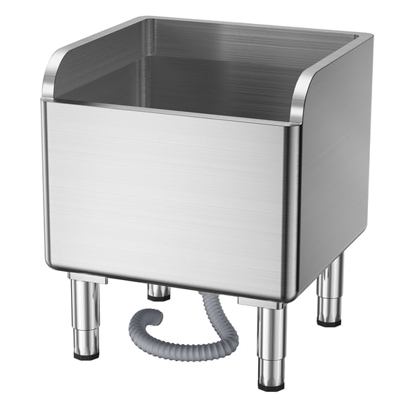 Évier à Pente, Évier à Vadrouille pour Plancher, Évier à Vadrouille Commercial pour Plancher, Bassine de Service pour Vadrouille en Acier Inoxydable, Évier à Vadrouille pour Lessive pour Cuisine (45x41x55cm)