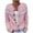 Pink, variant on Women's Button Down Cardigans V Neck Open Front Long Sleeve Fall Knitted Sweaters Fair Isle Sweaters Light Blue 3XL