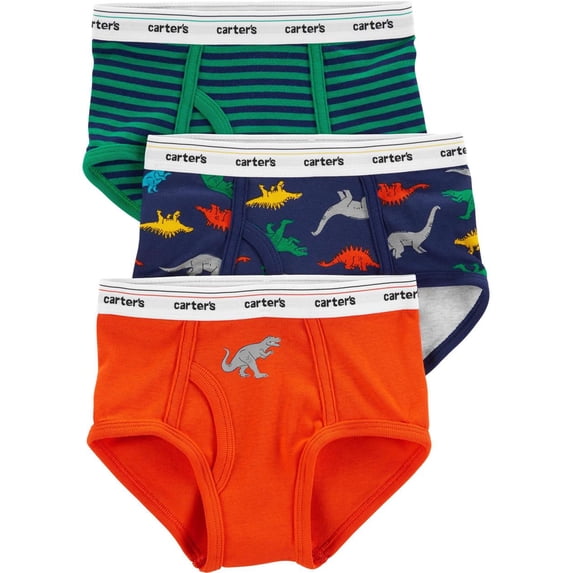 Carters Boys 2T-8 Dinosaur 3 Pack Brief (Multi 2/3)