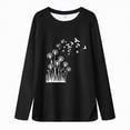 thumbnail image 4 of HCNTES Shirts for Girls Unisex Round Neck Plain Long Sleeve Comfortable White Girls T-shirts(Black,5-6 Years), 4 of 4