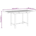 thumbnail image 2 of vidaXL Patio Table, Extendable Garden Table with Parasol Hole, Solid Wood, 43.3''-63''x31.5''x29.5'', 2 of 6