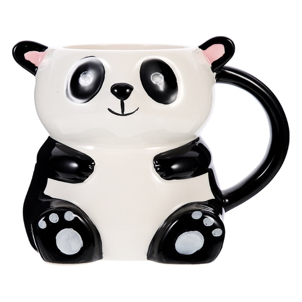ColoMX Adorable taza de agua Cerámica de cerámica Panda Copa de agua Panda Caza de forma de animal para casa