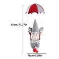thumbnail image 5 of Gnome Figurine Skydiving Gnome Doll on the Table Shelf Desktop Parachute Tomte Plush Gnome Gifts Themed Tree Decor Red, 5 of 6