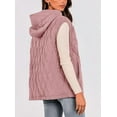 thumbnail image 3 of PRETTYGARDEN Women's 2025 Fall Spring Vest Casual Sleeveless Hooded Zip Up Jacket Trendy Winter Coat Outerwear, 3 of 10