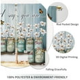 thumbnail image 4 of Teal Daisy Farmhouse Floral Kitchen Curtains Rustic Flower Small Short Cafe Window Curtains Country Wooden Barn Inspirational Bathroom Window Drapes Treatment Tier Curtains (27.5x36 Inch), 4 of 6