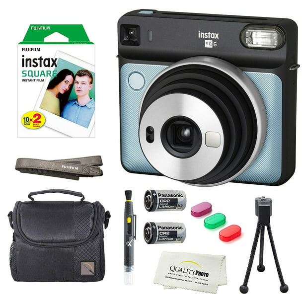 Fujifilm Instax SQUARE SQ6 Instant Film Camera (Aqua Blue) + instax Instant Film, Square Sheets + Extra Accessories - Walmart.com