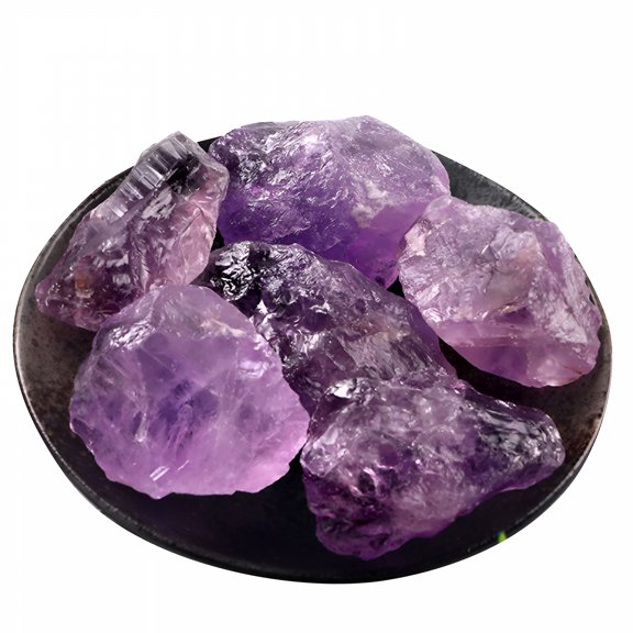 DESIGNICE Natural Diffuser Stone Bulk Rough Amethyst Crystal Natural Raw Stones Healing Crystal Raw Stones Purple Gemstones for Healing Meditation Chakra Balance Ritual 3.5OZ