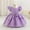 Purple, variant on SERTG Little Girls' Party Dress Sheer Paneled Skirt with Back Zipper Short Sleeve Round Neck Princesse Outfit for 6 Months-4 Years(Hot Pink,4 Years)