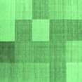 thumbnail image 1 of Ahgly Company Indoor Square Checkered Emerald Green Modern Area Rugs, 4' Square, 1 of 4