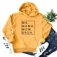 thumbnail image 3 of Ma Mama Mom Bruh Hoodies for Women 2025 Long Sleeve Casual Graphic Hooded Sweatshirt with Pockets Pullover Tops, 3 of 5