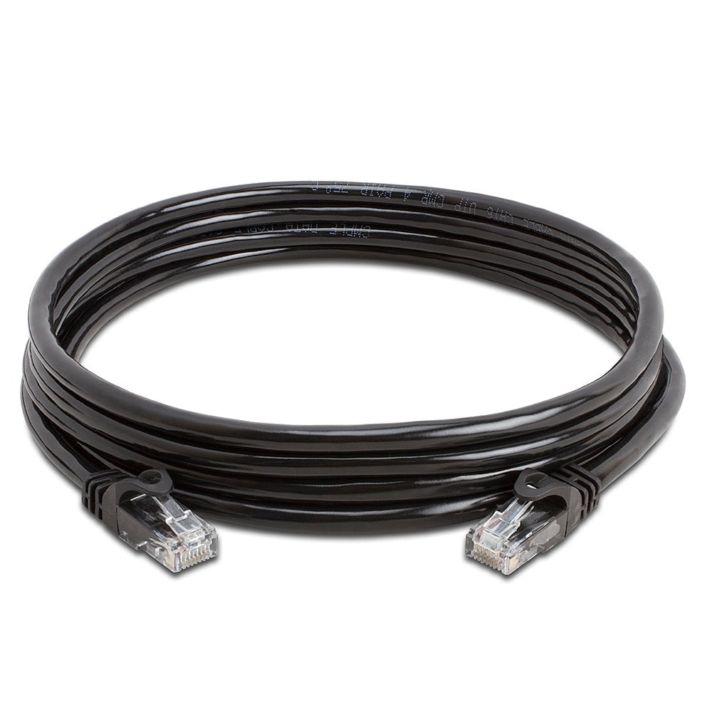 Cmple - 10 Pack Cat6 Ethernet Cable 10 ft Cat 6 Network Cables with RJ45 Connectors 10Gbps Computer LAN Patch Cord Router Internet Wire - Black
