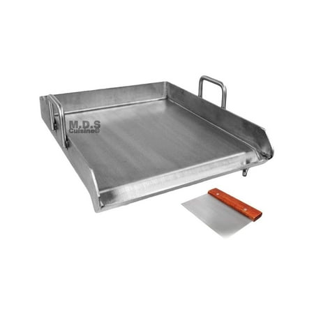 

Stainless Steel Flat Top Comal Plancha 18 x16 inch BBQ Griddle for cooking with Outdoors Stove or Grill catering